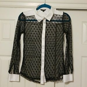 Guess Sheer Blouse Size Xs